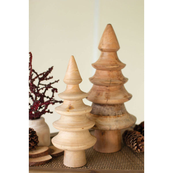 Turned Mango Wood Trees - Bodega Nantucket