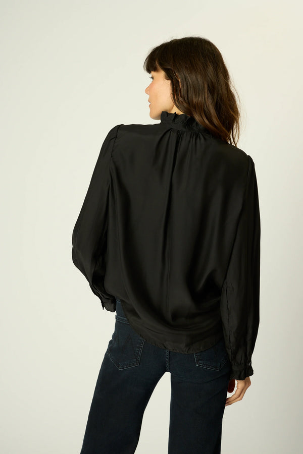 Georgia Top Black Silk– Bodega Nantucket