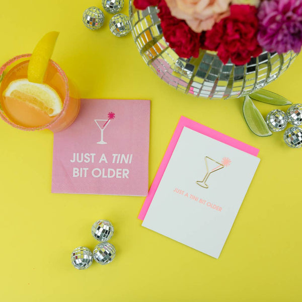 Just a Tini Bit Older - Paper Clip Letterpress Card - Bodega Nantucket