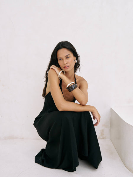 Zoe Maxi Dress - Black - Bodega Nantucket