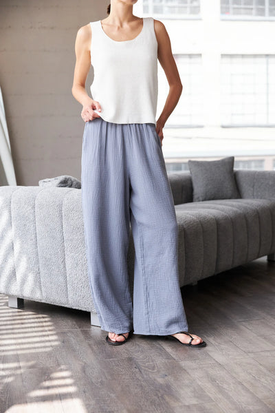 Organic Gauze Pants - Taupe