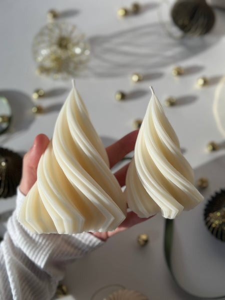 Swirl Christmas Tree | Winter Decor | Holiday Candles - Bodega Nantucket