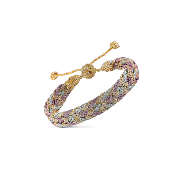 Double U Bracelet Gold Almond Taupe - Bodega Nantucket
