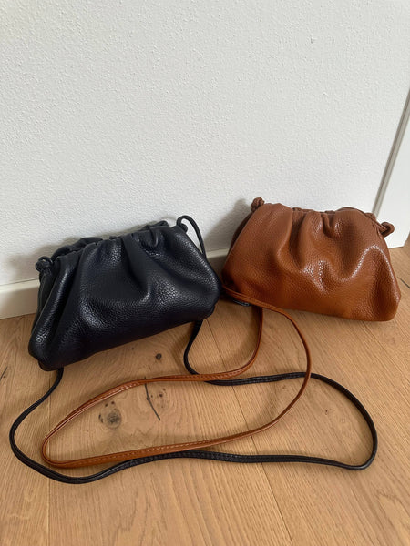 TANIA small - Genuine leather: Chocolate brown