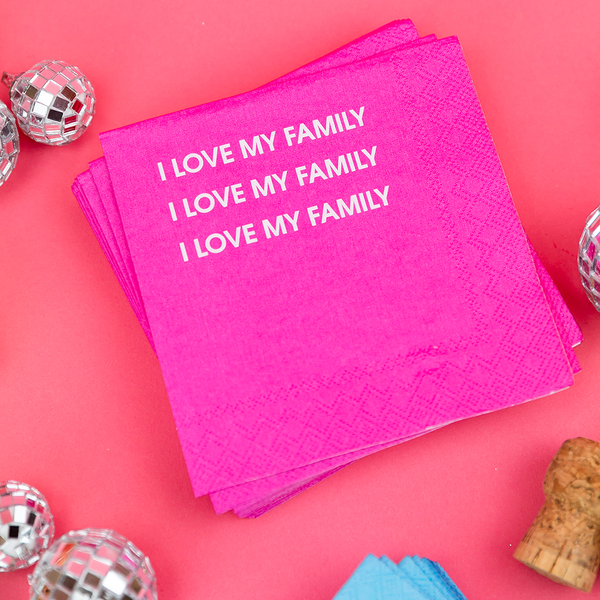 I Love My Family - Cocktail Napkins - Bodega Nantucket