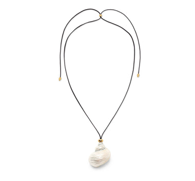 Delphine Turbo Shell Cord Necklace