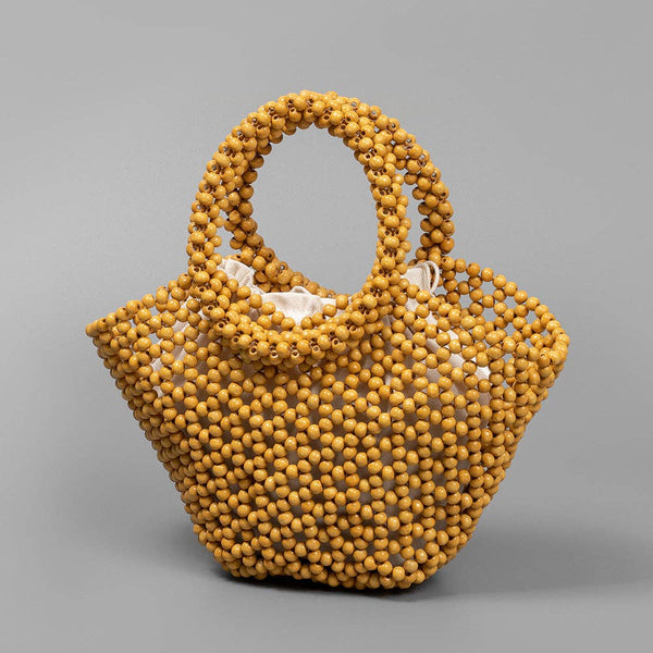 Casual Handmade Beach Hollow Out Bead Bag DP25B745