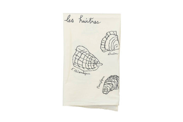 Oyster variety tea towel - Bodega Nantucket