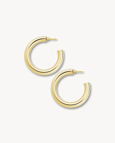 1.5" Perfect Hoops in Gold - Bodega Nantucket