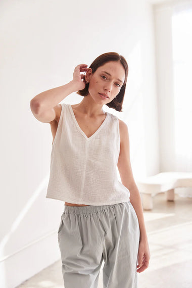 Organic Reversible Gauze Tank - Bodega Nantucket
