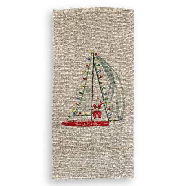 Sailing Santa with Location - Bodega Nantucket