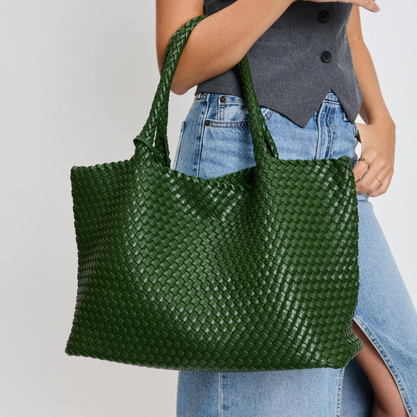 Solana Woven Vegan Leather Tote - Bodega Nantucket