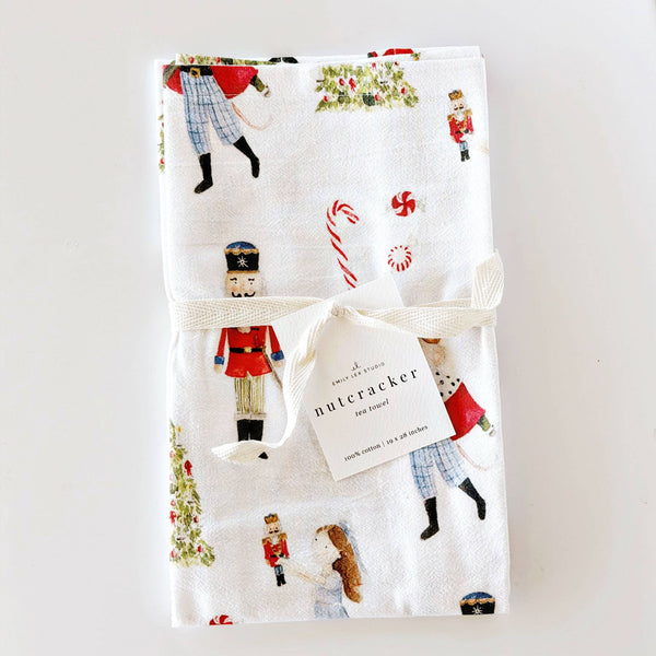 Nutcracker cotton flour sack tea towel