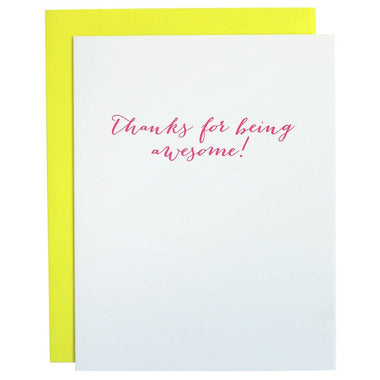 Thanks for Being Awesome Letterpress Greeting Card - Bodega Nantucket