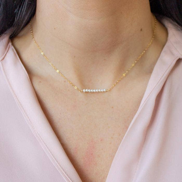 Freshwater Pearl Bar Necklace - Bodega Nantucket