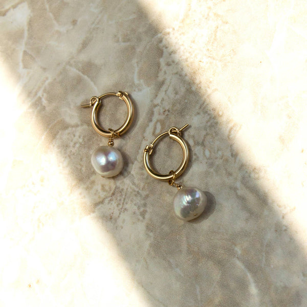Mini Baroque Hoop Earrings - Bodega Nantucket