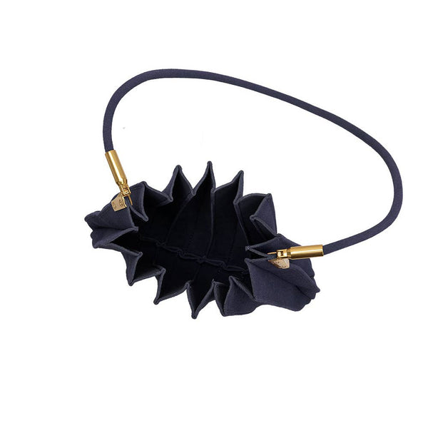 Carrie Navy Vegan Suede Shoulder Bag