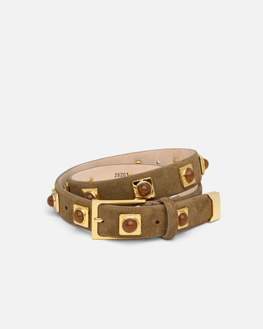 No 2 Belt Mocha Studded - Bodega Nantucket