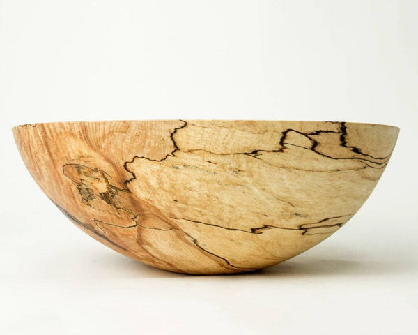 15" SPALTED MAPLE ROUND BOWL - Bodega Nantucket