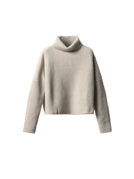 Knit Ribbed Turtleneck Sweater - Bodega Nantucket