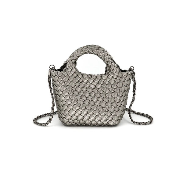 Braided Pewter Clutch - Bodega Nantucket