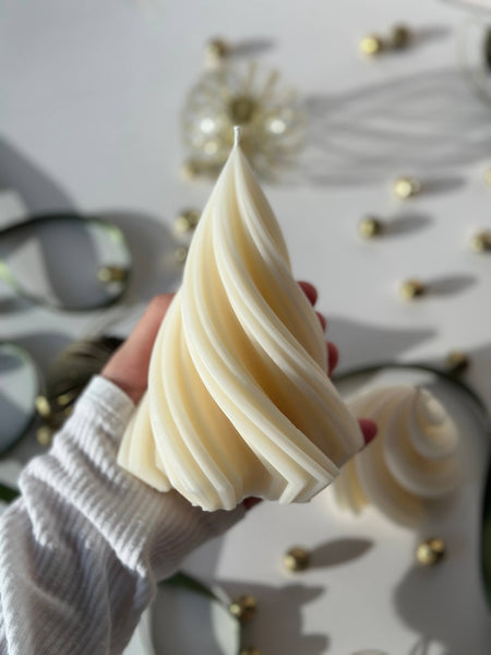 Swirl Christmas Tree | Winter Decor | Holiday Candles - Bodega Nantucket