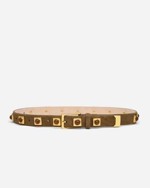 No 2 Belt Mocha Studded - Bodega Nantucket