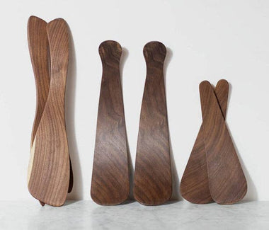 LARGE BLACK WALNUT SALAD TOSSERS (11.5" PAIR) - Bodega Nantucket