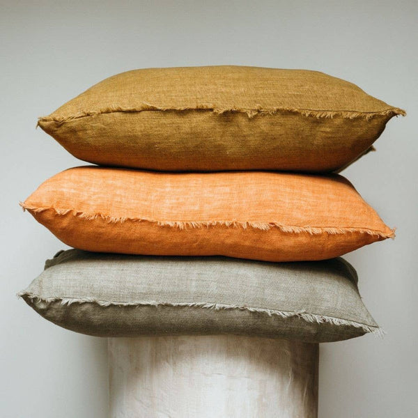 24x24 Lina Linen Pillow Cumin - Bodega Nantucket