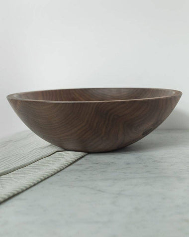 13" BLACK WALNUT ROUND BOWL - Bodega Nantucket