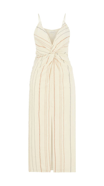 Celia Striped Dress - Natural With Stripes - Bodega Nantucket