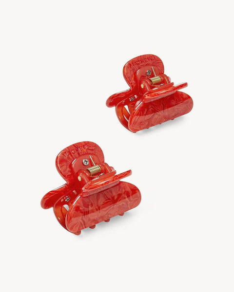 Twin Heirloom Claws in Poppy