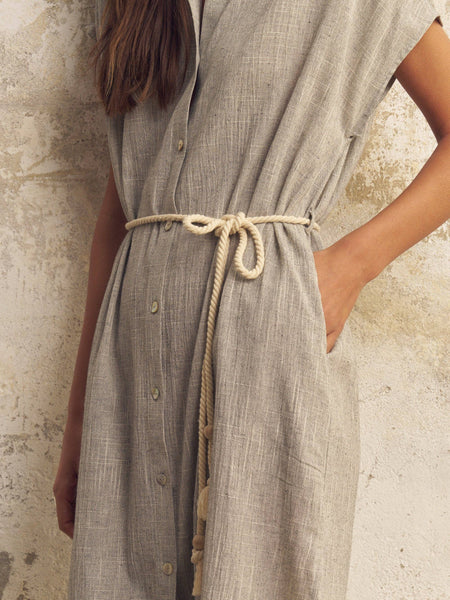 Zaya Shirt Dress - Gray - Bodega Nantucket