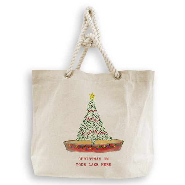 Christmas Tree Canoe with Location - Bodega Nantucket