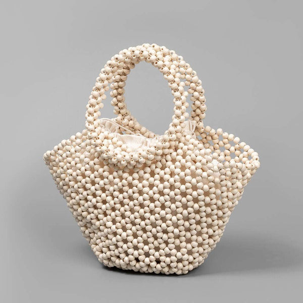 Casual Handmade Beach Hollow Out Bead Bag DP25B745