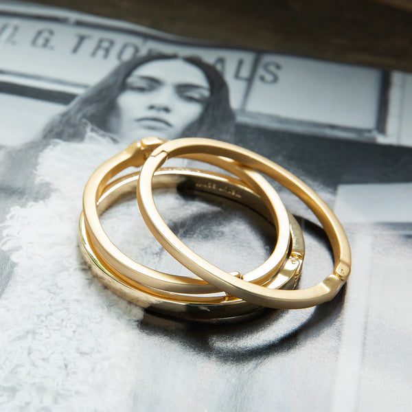 Shiny Silver 3mm Wide Flat Bangle - Bodega Nantucket