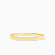 Gold 5mm Wide Flat Bangle - Bodega Nantucket