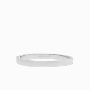 Silver 5mm Wide Flat Bangle - Bodega Nantucket