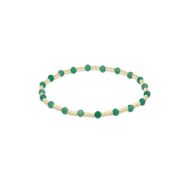 Gold Sincerity 3mm Green Onyx Bracelet - Bodega Nantucket