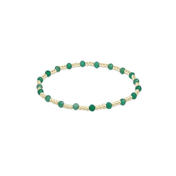 Gold Sincerity 3mm Green Onyx Bracelet - Bodega Nantucket
