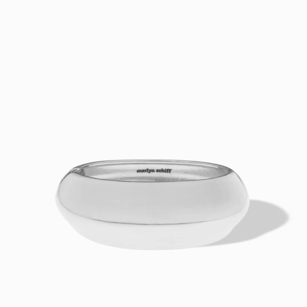 Silver Domed Bangle - Bodega Nantucket