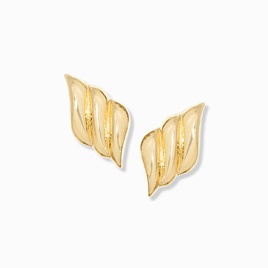 Gold Wing Button Earring - Bodega Nantucket
