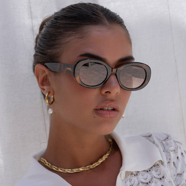 Aria Acetate Womens Oval Sunglasses - Bodega Nantucket