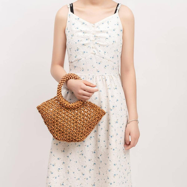 Casual Handmade Beach Hollow Out Bead Bag DP25B745