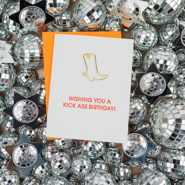 Wishing You A Kick Ass Birthday - Paper Clip Card - Bodega Nantucket