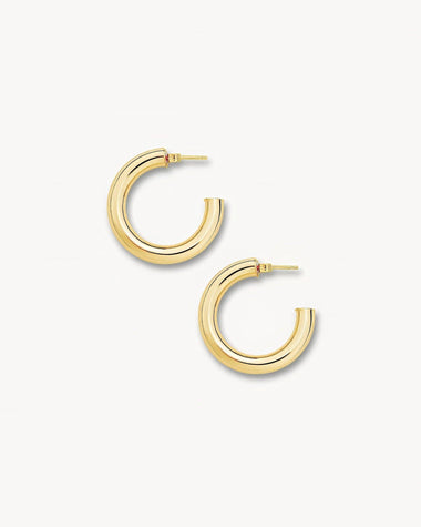 1" Perfect Hoops in Gold - Bodega Nantucket