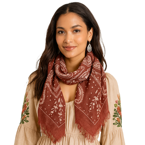 Cashmere Paisley Scarf - Bodega Nantucket
