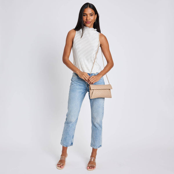 Priscilla Woven Clutch Nude - Bodega Nantucket