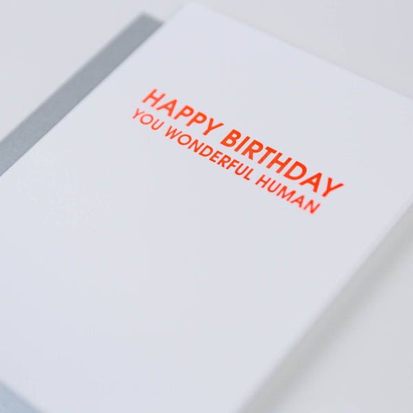 Wonderful Human Birthday Letterpress Birthday Greeting Card - Bodega Nantucket