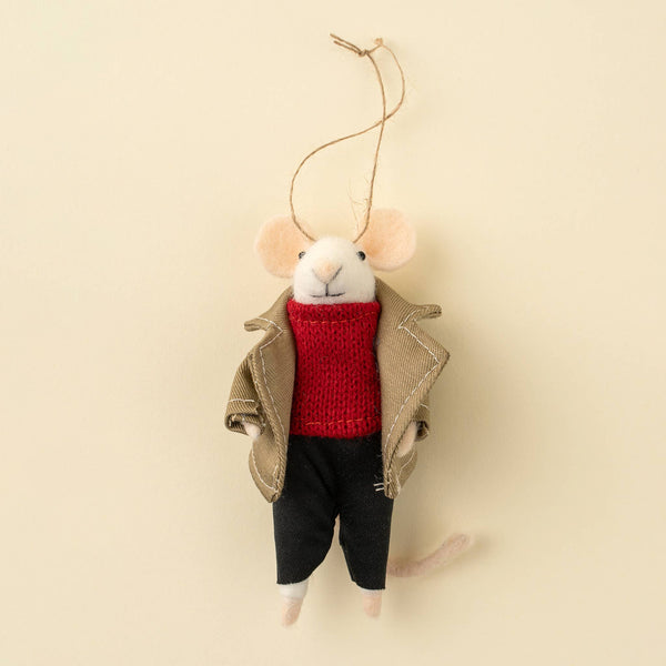 Fashionable Frankie Mouse Holiday Ornament